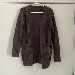 Oversized dark green comfortable cardigan